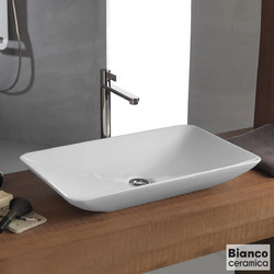 Bianco Ceramica Rio Επικαθήμενος Νιπτήρας Μπάνιου Πορσελάνης 60x40cm Λευκός 508-38060-300