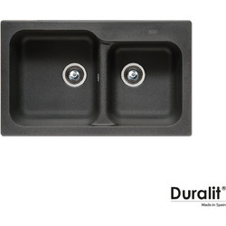 Duralit KZ200 Ένθετος Νεροχύτης Γρανίτη Ματ Graphite 83x50cm