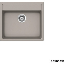 Schock Cristalite Manhattan Ένθετος Νεροχύτης Γρανίτη Ματ Concrete Beton 57x51cm 30060-1451