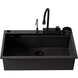 Sanitec Ultra Granite Quartz 850 Multi Ένθετος Νεροχύτης Γρανίτη Ματ Grafite 79x50cm