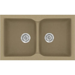 Sanitec Classic 322 Επικαθήμενος Νεροχύτης Γρανίτη Ματ Metallic Coffee 81x50cm