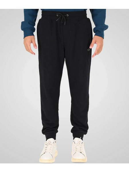 Double Παντελόνι Φόρμας Fleece Μαύρο 262MPAN-6057