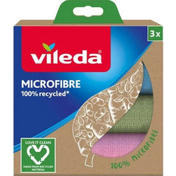 VILEDA MICROFIBRE CLOTH ΠΑΝΑΚΙΑ ΚΑΘΑΡΙΣΜΟΥ ΜΕ ΜΙΚΡΟΪΝΕΣ ΓΕΝΙΚΗΣ ΧΡΗΣΗΣ ΠΟΛΥΧΡΩΜΑ 30X30ΕΚ. 3ΤΜΧ