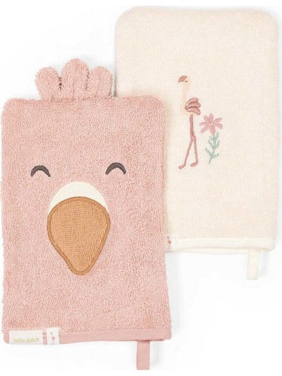 Little Dutch Σετ 2 πανάκια μπάνιου Flamingo