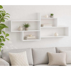 Ράφι Τοίχου Λευκό 168.5 x 17 x 68 cm Επεξεργασμένο Ξύλο 8015048
