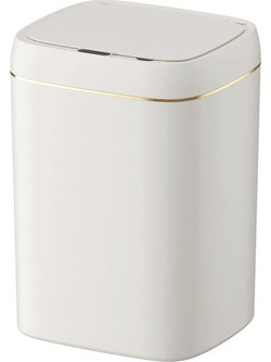 HOME USE κάδος απορριμμάτων HUH-0188 με φωτοκύτταρο, 13lt, λευκός