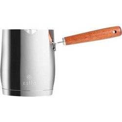 ESTIA ΜΠΡΙΚΙ ΑΝΟΞΕΙΔΩΤΟ MOKKA 530ml ΜΕ ΞΥΛΙΝΗ ΛΑΒΗ
