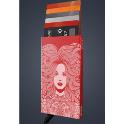 Pularys Zen Cards ''Red The Mermaid'' Μεταλλική Καρτοθήκη Κόκκινη 191510811