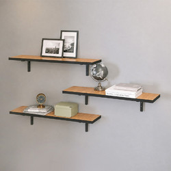 Ραφιέρα τοίχου Versa Megapap 3 τεμαχίων χρώμα pine oak 80x19x17εκ