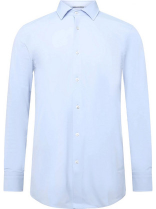 Hugo Boss P-Hank-K-261 Ανδρικό Πουκάμισο Μικροσχέδιο Slim Fit Σιέλ