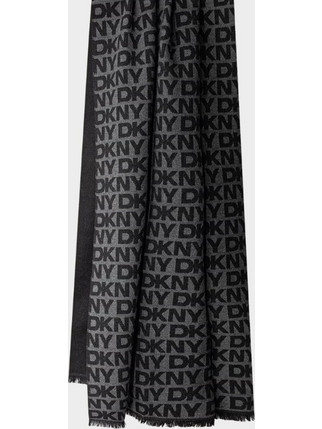 Γυναικείο Κασκόλ Διπλής Όψης με Λογότυπο DKNY D6WS1921-0071 Μαύρο