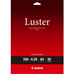 Canon Φωτογραφικό Χαρτί Pro Luster A4 Semi Glossy 260g/m 20 Φύλλα (6211B006) (CAN-LU101A4)