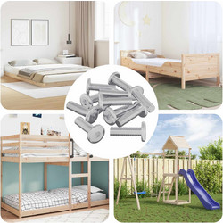 vidaXL Βίδα 12 pcs Ασημί 8 x 28 mm Ατσάλι