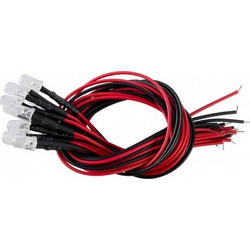 GLOBOSTAR(R) DIODECHIP 73730 Δίοδος LED 0.3W 30lm 90 DC 12V Αδιάβροχο IP65 Ψυχρό Λευκό 6000K Dimmable - Μ0.5 x Π0.5 x Υ20cm - Πακέτο 10 Τεμαχίων