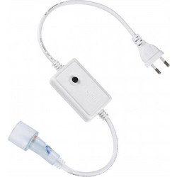 GLOBOSTAR(R) NEOTUBE-B 70644 Dimmer / Controller 2A 460W AC 220-240V σε DC 220-240V για έως 100 Μέτρα Neon Flex LED Αδιάβροχο IP44 - Λευκό - Μ44 x Π5 x Υ2.7cm