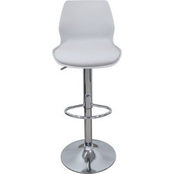 Bar49 Σκαμπό Με Αμορτισέρ Pu Pvc Λευκό 39x45x102cm