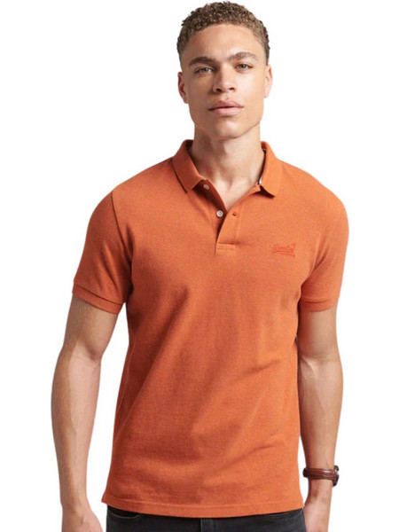 Superdry Ανδρικό T-shirt Polo M1110343A-5EY Πορτοκαλί