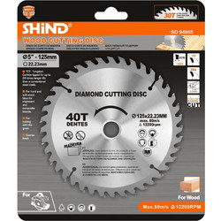 Shind Διαμαντοδισκος Κοπης Ξυλου Φ125 (SHI-94955) (SHI94955)