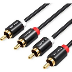 Vention Καλώδιο Ήχου 2RCA Male To Male Audio 3m Μαύρο