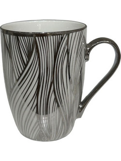 Chic Κουπα New Bone China Λευκο Silver 8x8x11 - Liberta
