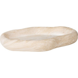 Estia ESTIA ΔΙΣΚΟΣ CLAYRA CLOUDY ΜΕ ΕΦΕ ΜΑΡΜΑΡΟΥ ΚΕΡΑΜΙΚΟΣ 16.5x11.5x2.5cm IVORY 09-50603