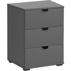 ΚΟΜΟΔΙΝΟ DUERO 3F ΓΚΡΙ ΓΡΑΦΙΤΗ 45x40x63εκ