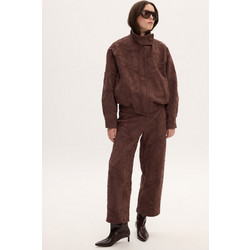 Ciel Concept Amelia Suede Γυναικείο Παντελόνι Καφέ