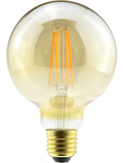 ΣΦΑΙΡΙΚΗ ΛΑΜΠΑ LED FILAMENT G95 ΓΛΟΜΠΟΣ ΜΕ ΣΠΙΡΑΛ ΝΗΜΑ E27 4W DIMMABLE ΜΕΛΙ (AMBER) ΠΟΛΥ ΘΕΡΜΟ ΛΕΥΚΟ 1800K 250LM / PALAK954WWSDIMAM