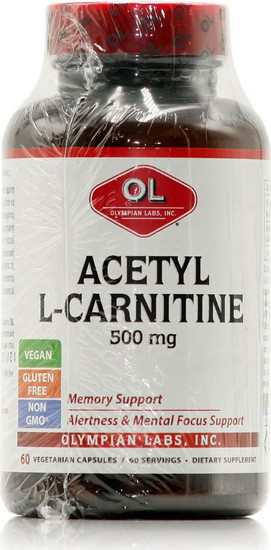 Olympian Labs Acetyl L-Carnitine 500mg 60 Κάψουλες