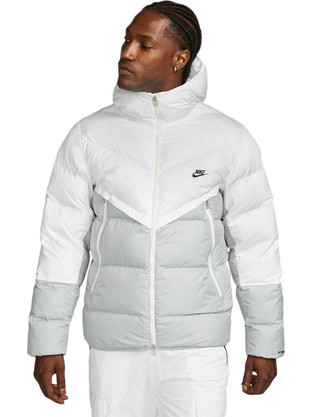 Nike Storm Fit Ανδρικό Μπουφάν Χειμωνιάτικο Puffer Αντιανεμικό Λευκό Γκρι DR9605-100
