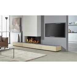 Dru Metro 100XT-3 Eco Wave Ενεργειακό Τζάκι Αερόθερμο Αερίου Τρίπλευρο 9.6kW