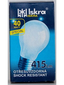 Iskra Λάμπα Κοινή Ε27/40W Γάλακτος