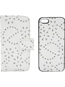 Flip Cover Strass για iPhone 4/4s IK211 ΑΣΠΡΟ OEM