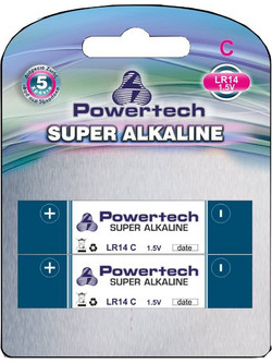 Powertech Super Alkaline C 2τμχ
