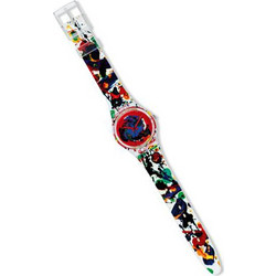 Swatch Sam Francis Γυναικείο Ρολόι με Πολύχρωμο Καουτσούκ Λουράκι GZ123