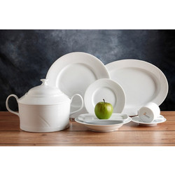 SP Tableware Σετ Πιάτα Φαγητού Πορσελάνης White 20τμχ