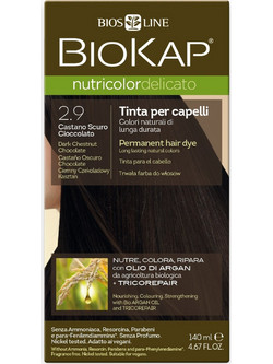 Biosline Biokap Nutricolor 2.9 Dark Dark Chocolate Brown Μόνιμη Βαφή Μαλλιών Χωρίς Αμμωνία 140ml