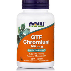 Now Foods GTF Chromium 200mcg 250 Ταμπλέτες