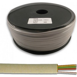 Alarm Cable Alumimium Coated White 100m 4 X 0.22 mm Καλώδιο Συναγερμού Με Φύλλο Αλουμινίου Λευκό FTT8-104