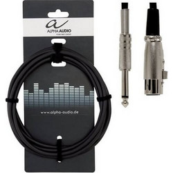 Alpha Audio 190060 Basic Line Καλώδιο Μικροφώνου XLR(f) - 1/4 Mono Jack 3m