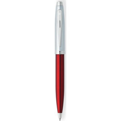 Sheaffer 100 Series Red Translucent Barrel With Brushed Chrome Cap With Nickel Plate Στυλό Διαρκείας 1mm Μαύρο