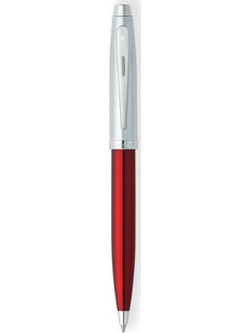 Sheaffer 100 Series Red Translucent Barrel With Brushed Chrome Cap With Nickel Plate Στυλό Διαρκείας 1mm Μαύρο