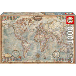 Puzzle Educa Miniature Politicalcium Map Of The World 1000 Κομμάτια