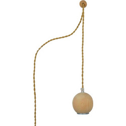 ΑΠΛΙΚΑ GALLIS LIGHTING WOOD TOUCH BALL GU10 ΜΕ ΦΙΣ ΔΙΑΚΟΠΤΗ ΣΧΟΙΝΙ ΚΑΛΩΔΙΟ 11Χ50CM