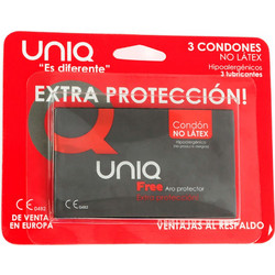 Uniq Double Protection Προφυλακτικά Χωρίς Λάτεξ με Λιπαντικό 3τμχ