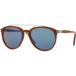 Persol PO3159S 9046/56 Ανδρικά Γυαλιά Ηλίου Aviator Κοκάλινα Μεταλλικά Ταρταρούγα με Μπλε Polarized Καθρέπτη Φακό