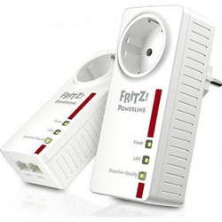AVM FRITZ! 1220E Set Powerline Διπλό Kit για Ενσύρματη Σύνδεση με 2 Θύρες Ethernet & Passthrough Πρίζα
