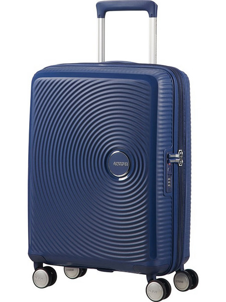 American Tourister Soundbox Expandable Βαλίτσα Καμπίνας 55x40x20cm με 4 Ρόδες Navy Μπλε
