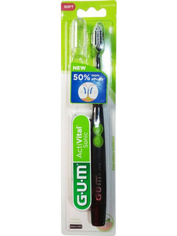 Gum Activital Sonic Soft 4100 Black Ηλεκτρική Οδοντόβουρτσα