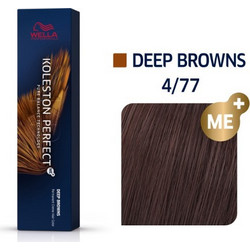 Wella Koleston Perfect Me+ Deep Browns 4/77 Καστανό Καφέ Έντονο Μόνιμη Βαφή Μαλλιών 60ml